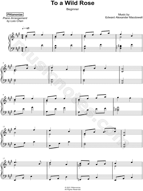 To a Wild Rose [beginner]