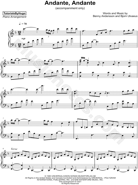 Andante, Andante [accompaniment only]