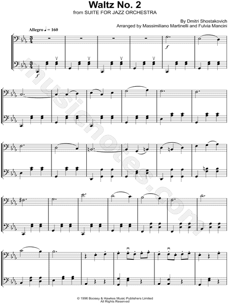 Waltz No. 2 - Cello Duet