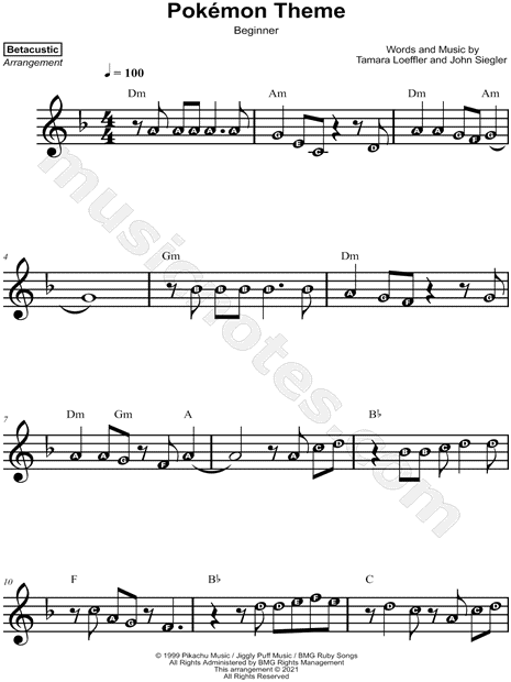 Pokémon Theme [beginner]