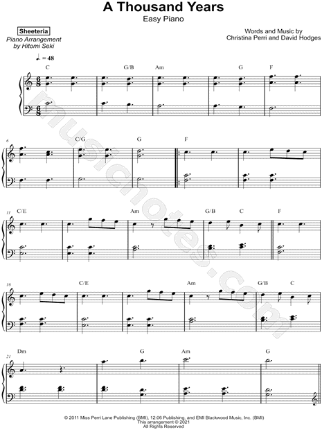 A Thousand Years [easy]