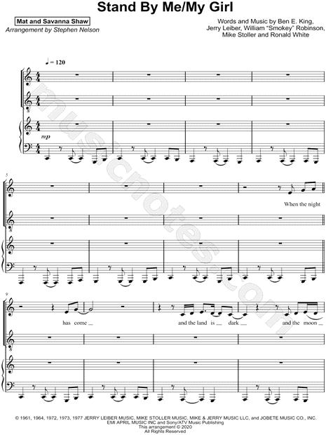 Stand By Me / My Girl [vocal duet]