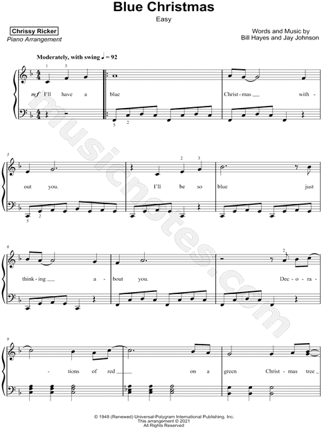 Blue Christmas [easy]