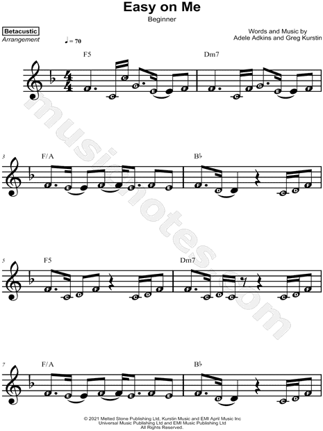Easy on Me [beginner]