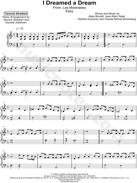 I Dreamed a Dream [easy]
