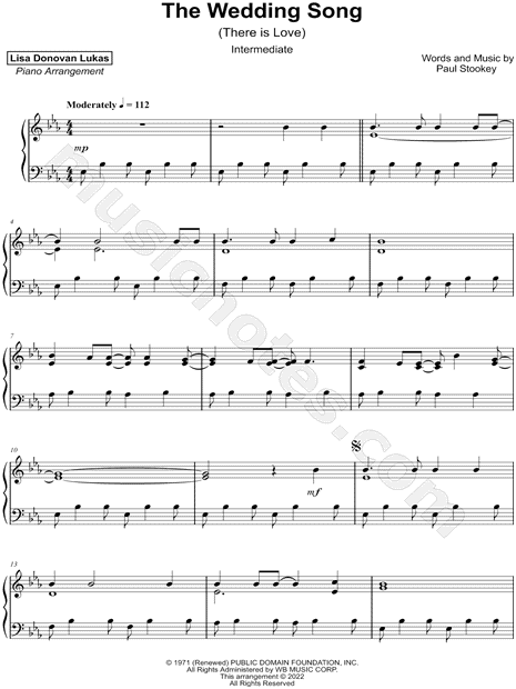 The Wedding Song (There Is Love) [intermediate]