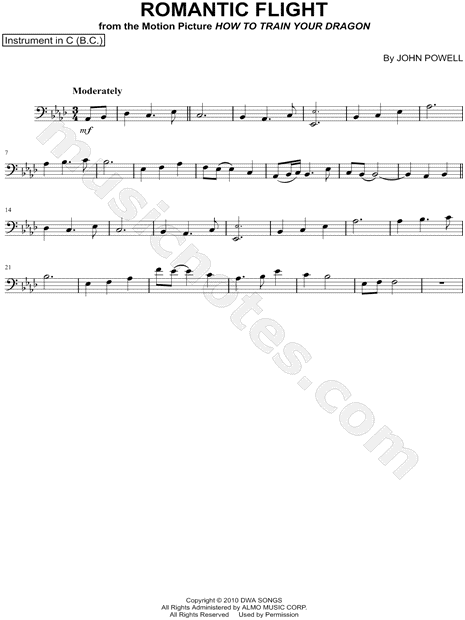 Romantic Flight - Bass Clef Instrument