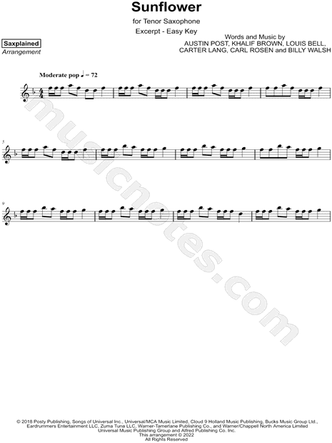 Sunflower [excerpt - easy]
