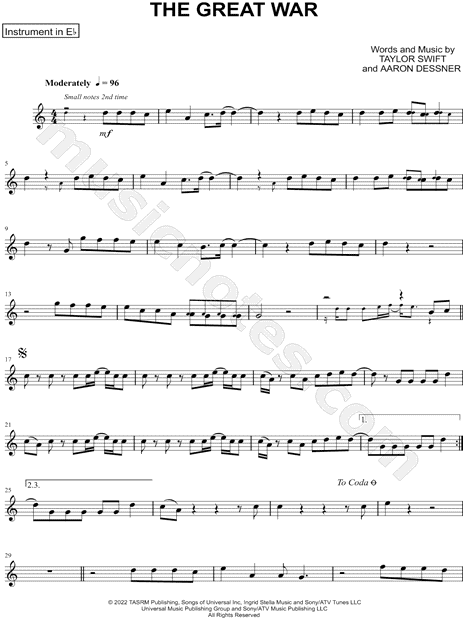 The Great War - Eb Instrument