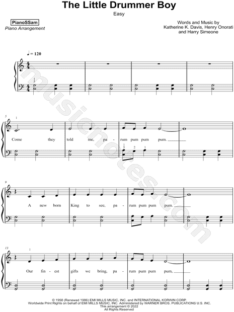 The Little Drummer Boy [easy]
