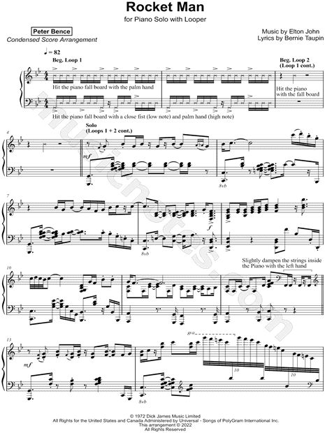 Rocket Man [condensed score]