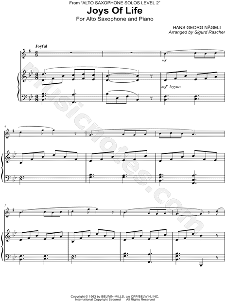Joys of Life - Alto Saxophone & Piano
