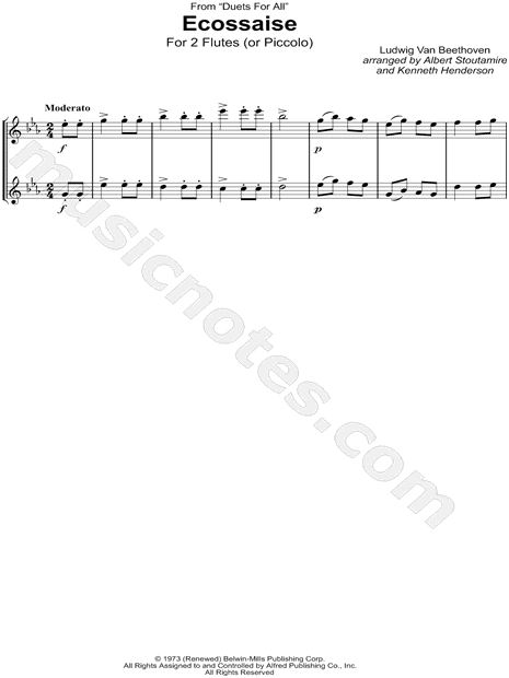 Ecossaise - Flute Duet