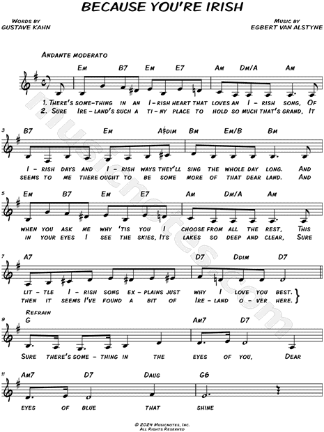 Because You're Irish [full song]