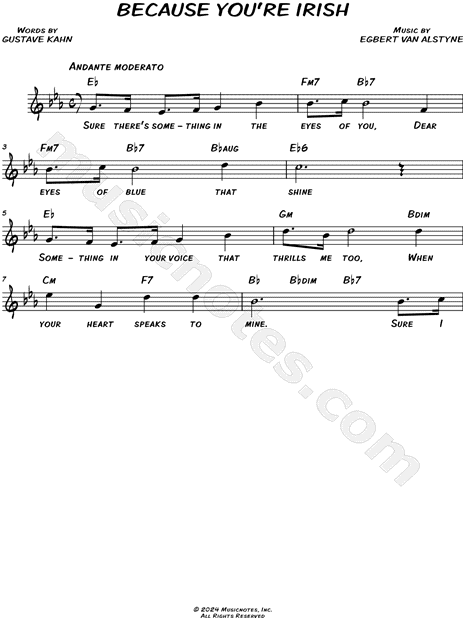 Because You're Irish [chorus only]