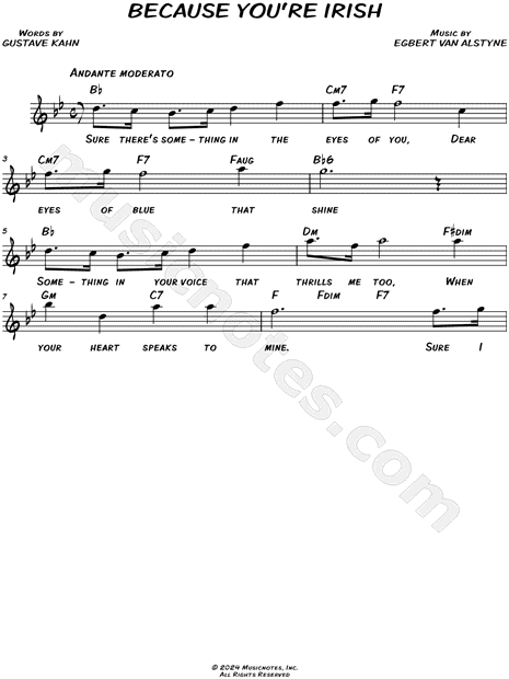 Because You're Irish [chorus only]