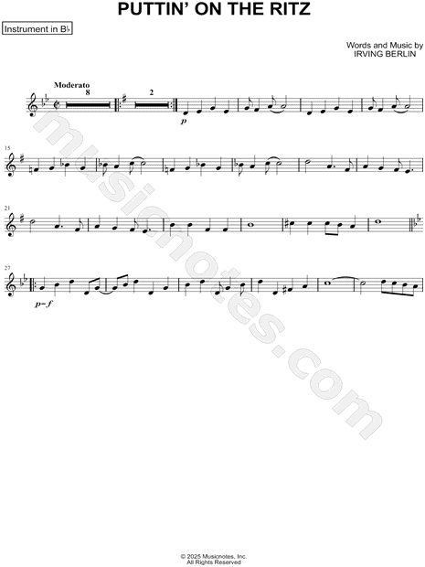 Puttin' on the Ritz - Bb Instrument