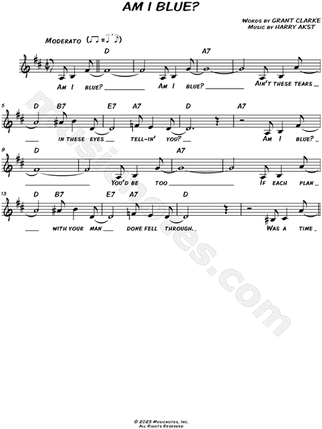 Am I Blue? [chorus only]