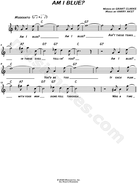 Am I Blue? [chorus only]