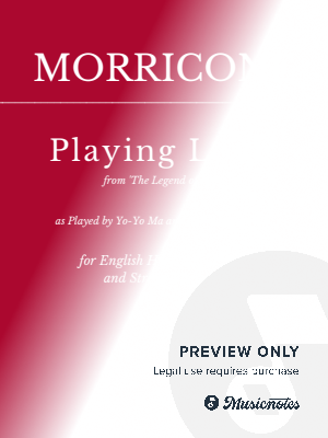 "Playing Love" for English Horn Solo Version, Piano, and String Orchestra - Full Score and Parts Sheet Music