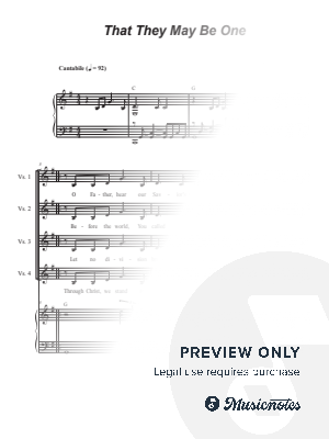 That They May Be One (2-part choir - (TB)