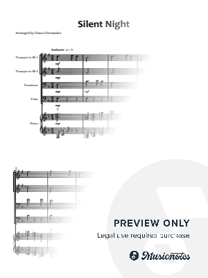 Silent Night | Brass Quartet and Piano (with Chords)