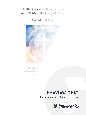 10,000 Reasons (Bless the Lord) for SAB Choir