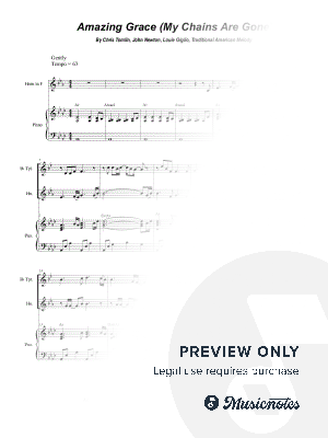 Amazing Grace (My Chains Are Gone) (Duet for Bb-Trumpet and French Horn)