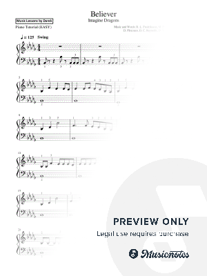 Believer (Imagine Dragons) [easy]