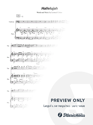 Hallelujah (Trombone solo and Piano)