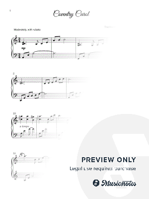 Coventry Carol (Intermediate)