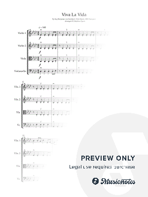 Viva La Vida by Matthew Pyeon - Sheet Music