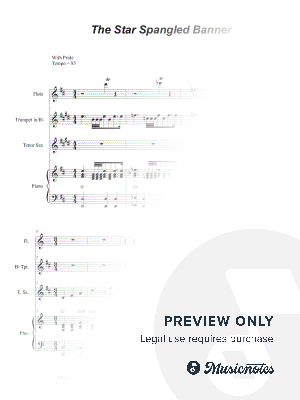 The Star Spangled Banner (Tenor Saxophone and Piano) by Stephen DeCesare - Sheet Music
