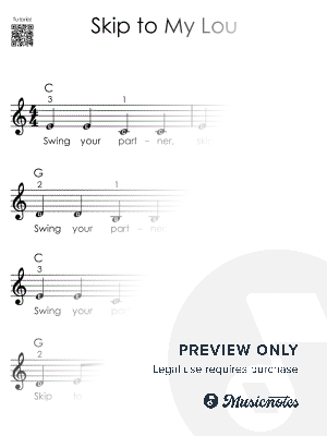 Skip to My Lou I Beginner Piano Tutorial Easy Sheet Music with Letters for Absolute Beginners