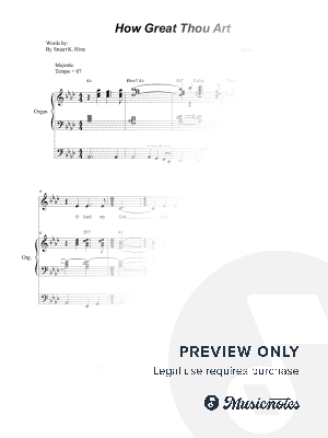 How Great Thou Art (Vocal solo - Organ accompaniment) by Stephen DeCesare - Sheet Music