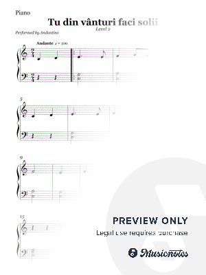 Tu din vanturi faci solii (SLOW BEGINNER PIANO)