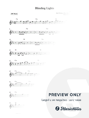 Blinding Lights by AW Music - Sheet Music