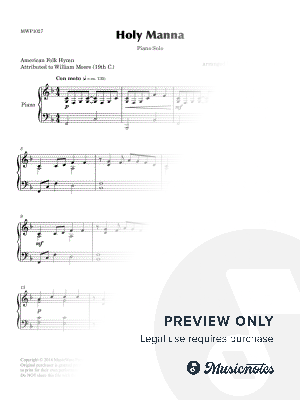 Holy Manna (Brethren, We Have Met to Worship) (Solo Piano)