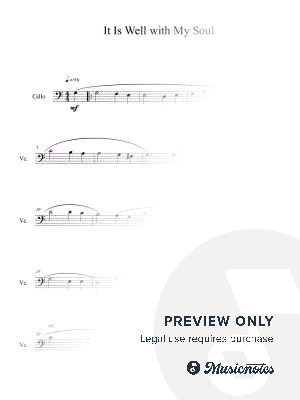 It Is Well with My Soul (Cello Solo) by B. C. Dockery - Sheet Music