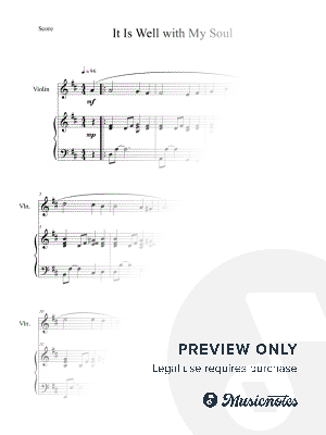 It Is Well with My Soul (Violin Solo with Piano Accompaniment)