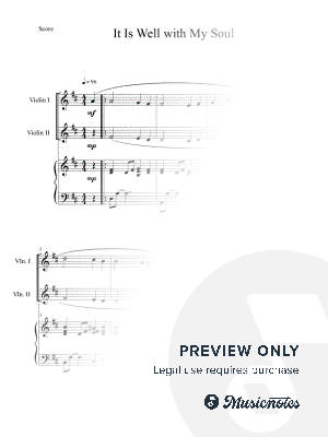 It Is Well with My Soul (Violin Duet with Piano Accompaniment)