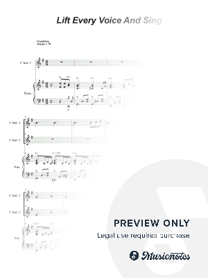 Lift Every Voice And Sing (Duet for C-Instruments)