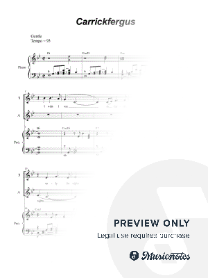 Carrickfergus (SAB) by Stephen DeCesare - Sheet Music