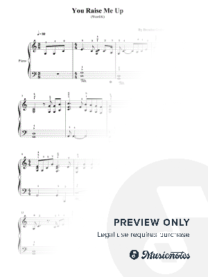 You Raise Me Up,(Westlife),Easy Piano,with Fingering,C Major by poon - Sheet Music