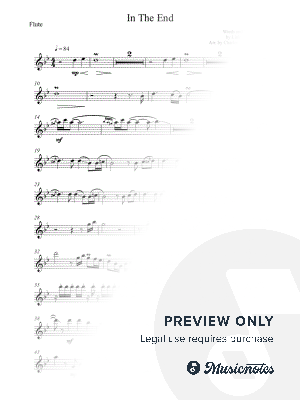 In the End - Linkin Park (Advanced Flute) by Charlene Elisha Gregory - Sheet Music