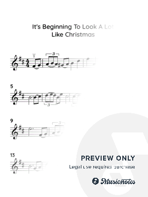 It's Beginning to look a lot like Christmas (EASY VIOLIN)