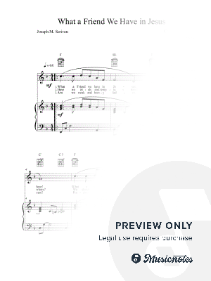 What a Friend We Have in Jesus (Piano/Vocal/Guitar) by B. C. Dockery - Sheet Music