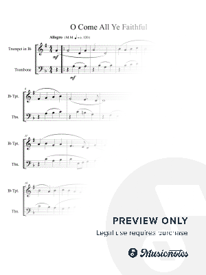 O Come All Ye Faithful (trumpet and trombone duet)