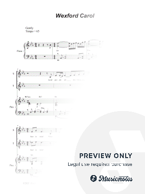 Wexford Carol (2-part choir - (Soprano and Tenor) by Stephen DeCesare - Sheet Music