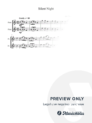Silent Night- EASY Flute Duet (in the key of F major)